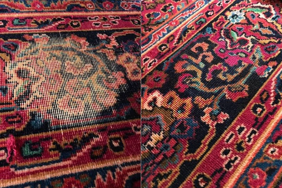 A vintage rug that has been professionally cleaned and restored in Springfield, IL.