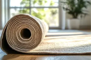 The Rug Rack & Murphy Rug Cleaners – Rolled up rug in the home of a Springfield, IL resident.