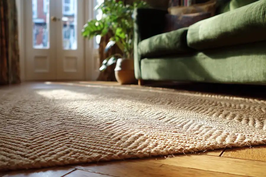 The Rug Rack & Murphy Rug Cleaners—A rug on a hardwood floor in a home in Springfield, IL.